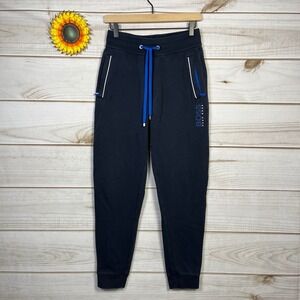 BOSS Hugo Boss Mens Navy Blue Joggers Sweatpants Athletic Drawstring Casual S
